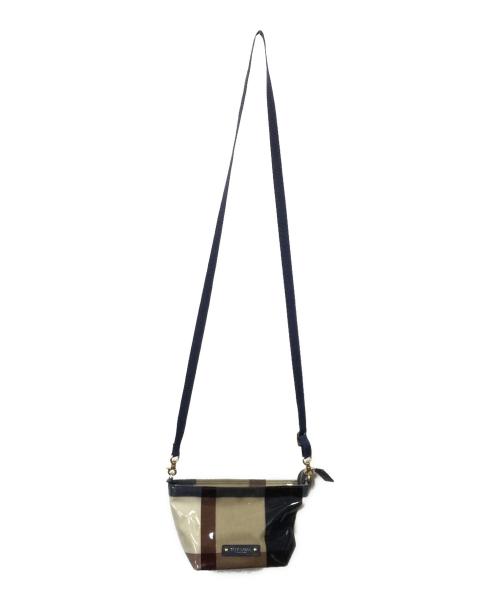 BLUE LABEL CRESTBRIDGE（ブルーレーベルクレストブリッジ）BLUE LABEL CRESTBRIDGE (ブルーレーベルクレストブリッジ) ショルダーバッグ ベージュ×ネイビー ベージュ×ネイビーの古着・服飾アイテム