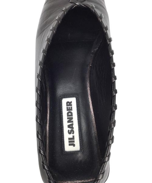 JIL SANDER（ジルサンダー）JIL SANDER (ジルサンダー) メタルアンクレットスクエアトゥ ブラック サイズ:24の古着・服飾アイテム