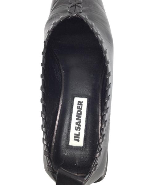 JIL SANDER（ジルサンダー）JIL SANDER (ジルサンダー) メタルアンクレットスクエアトゥ ブラック サイズ:24の古着・服飾アイテム