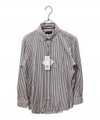 BLACK LABEL CRESTBRIDGEブラックレーベル クレストブリッジ）の古着「長袖シャツ ストライプ」｜ホワイト×パープル