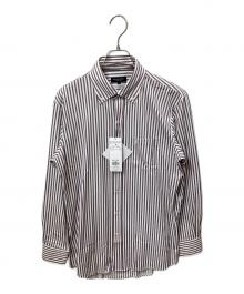 BLACK LABEL CRESTBRIDGE（ブラックレーベル クレストブリッジ）の古着「長袖シャツ ストライプ」｜ホワイト×パープル