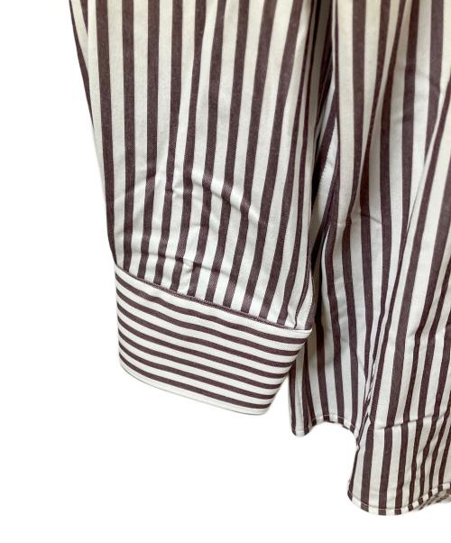 BLACK LABEL CRESTBRIDGE（ブラックレーベル クレストブリッジ）BLACK LABEL CRESTBRIDGE (ブラックレーベル クレストブリッジ) 長袖シャツ ストライプ ホワイト×パープル サイズ:M 未使用品の古着・服飾アイテム