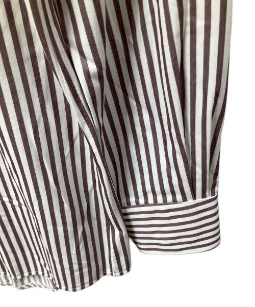 BLACK LABEL CRESTBRIDGE（ブラックレーベル クレストブリッジ）BLACK LABEL CRESTBRIDGE (ブラックレーベル クレストブリッジ) 長袖シャツ ストライプ ホワイト×パープル サイズ:M 未使用品の古着・服飾アイテム