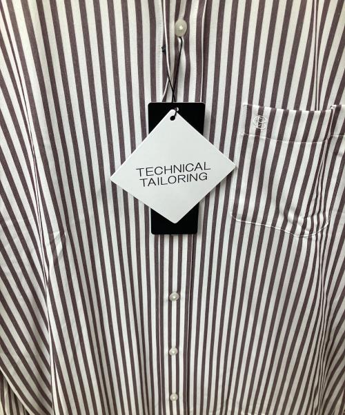 BLACK LABEL CRESTBRIDGE（ブラックレーベル クレストブリッジ）BLACK LABEL CRESTBRIDGE (ブラックレーベル クレストブリッジ) 長袖シャツ ストライプ ホワイト×パープル サイズ:M 未使用品の古着・服飾アイテム