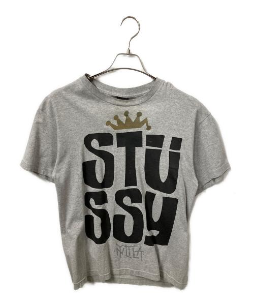 stussy（ステューシー）stussy (ステューシー) 半袖カットソー グレー サイズ:Mの古着・服飾アイテム