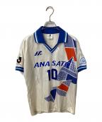 MIZUNO×横浜フリューゲルスミズノ×ヨコハマフリューゲルス）の古着「レプリカユニフォーム 横浜フリューゲルス 94-5 10番 エドゥー」｜ホワイト×ブルー