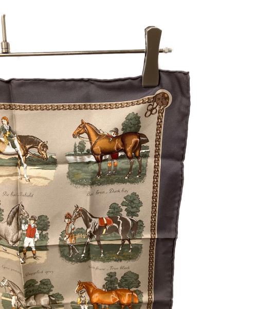 HERMES（エルメス）HERMES (エルメス) プチカレ 馬の毛色 グレー×ベージュの古着・服飾アイテム