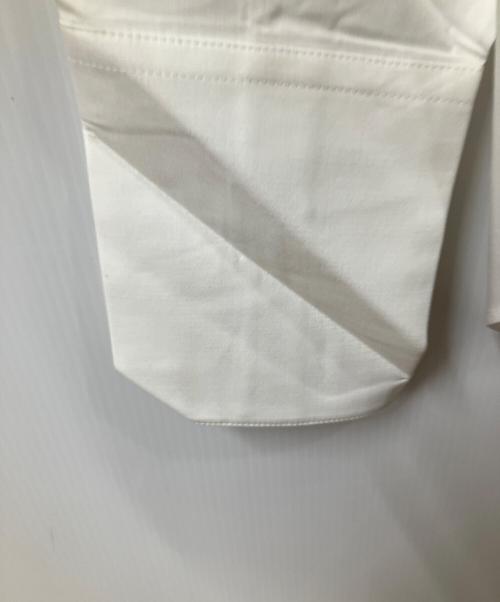 BALENCIAGA（バレンシアガ）BALENCIAGA (バレンシアガ) ロゴ刺繍プリーツシャツ ホワイト サイズ:34の古着・服飾アイテム