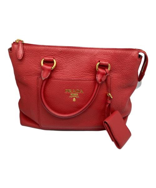 PRADA（プラダ）PRADA (プラダ) 2WAYバッグ レッド レッドの古着・服飾アイテム