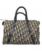 Christian Diorクリスチャン ディオール）の古着「ミニボストンバッグ　ベージュ×ブラック」｜ベージュ×ブラック