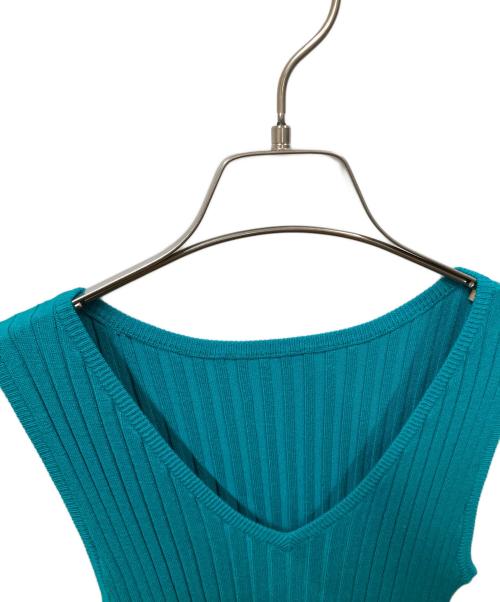 JENNE（ジェンヌ）JENNE (ジェンヌ) ノースリーブニットワンピース ブルー サイズ:Sの古着・服飾アイテム