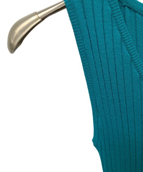 JENNE（ジェンヌ）JENNE (ジェンヌ) ノースリーブニットワンピース ブルー サイズ:Sの古着・服飾アイテム