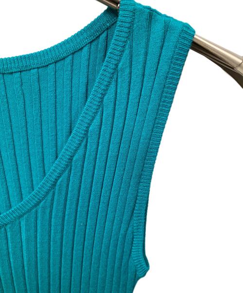 JENNE（ジェンヌ）JENNE (ジェンヌ) ノースリーブニットワンピース ブルー サイズ:Sの古着・服飾アイテム