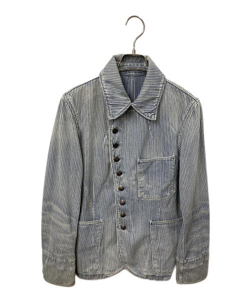 KAPITAL（キャピタル）KAPITAL (キャピタル) ヴィンテージ加工ヒッコリージャケット ブルー サイズ:Sの古着・服飾アイテム