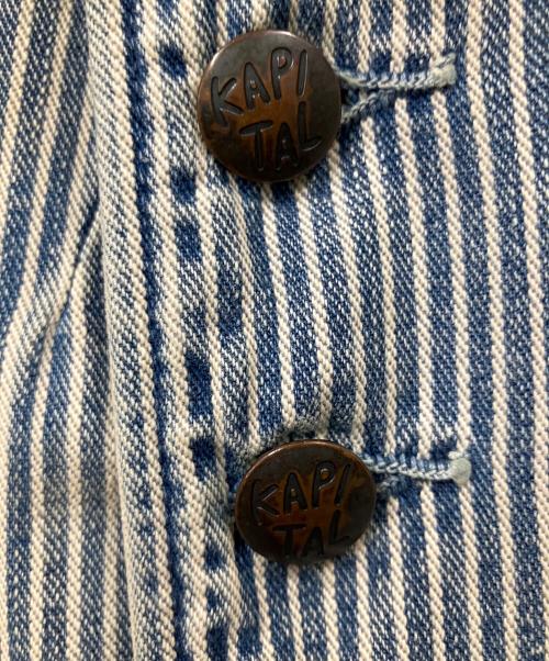 KAPITAL（キャピタル）KAPITAL (キャピタル) ヴィンテージ加工ヒッコリージャケット ブルー サイズ:Sの古着・服飾アイテム