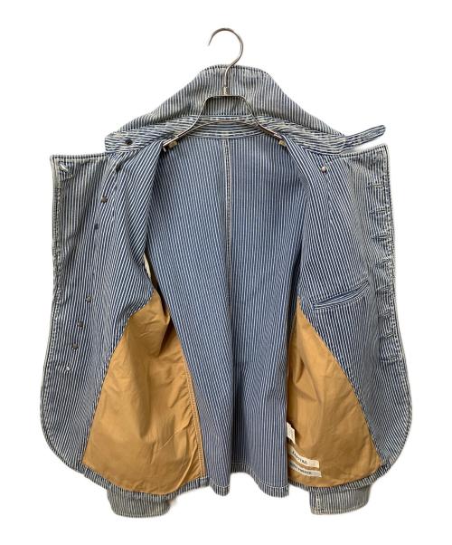 KAPITAL（キャピタル）KAPITAL (キャピタル) ヴィンテージ加工ヒッコリージャケット ブルー サイズ:Sの古着・服飾アイテム