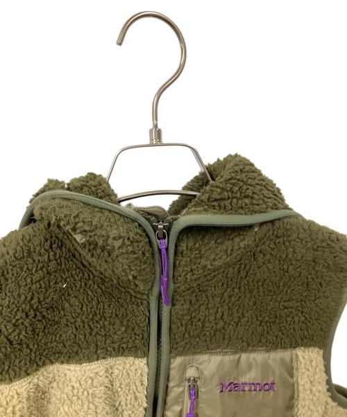 MARMOT（マーモット）Marmot (マーモット) ボアフリースベスト オリーブ×ベージュ オリーブ×ベージュ サイズ:Mの古着・服飾アイテム