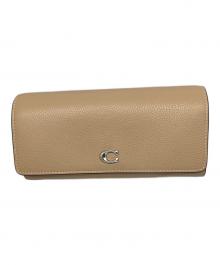 COACH（コーチ）の古着「エッセンシャル フラップ ウォレット」｜ベージュ