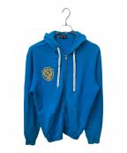 PEARLY GATESパーリーゲイツ）の古着「ロゴ入りジップパーカー ブルー」｜ブルー