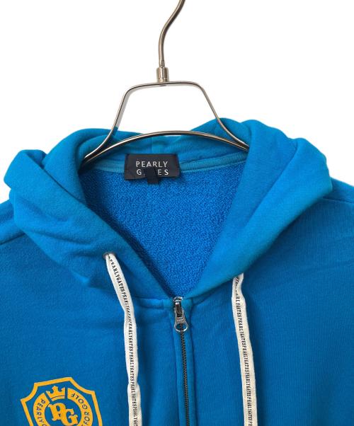 PEARLY GATES（パーリーゲイツ）PEARLY GATES (パーリーゲイツ) ロゴ入りジップパーカー ブルー ブルー サイズ:6の古着・服飾アイテム