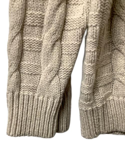 COACH（コーチ）COACH (コーチ) ケーブル ニット Vネック セーター アイボリー サイズ:XLの古着・服飾アイテム