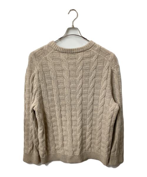COACH（コーチ）COACH (コーチ) ケーブル ニット Vネック セーター アイボリー サイズ:XLの古着・服飾アイテム