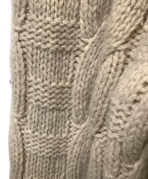 COACH（コーチ）COACH (コーチ) ケーブル ニット Vネック セーター アイボリー サイズ:XLの古着・服飾アイテム