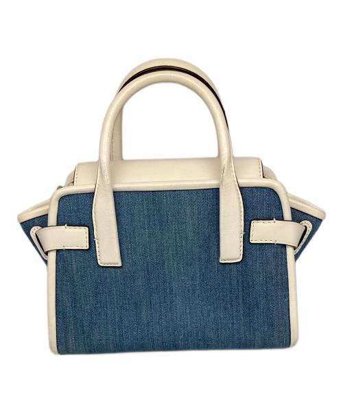 MICHAEL KORS（マイケル・コース）MICHAEL KORS (マイケルコース) デニムショルダーバッグ ホワイト×ブルー ホワイト×ブルーの古着・服飾アイテム