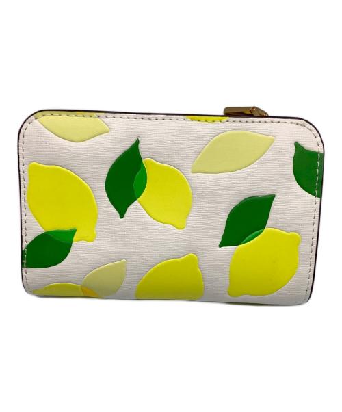 Kate Spade（ケイトスペード）Kate Spade (ケイトスペード) モーガンレモント エンボスコンパクト ウォレット ホワイトの古着・服飾アイテム