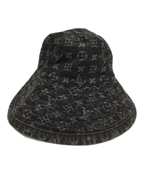 LOUIS VUITTON（ルイ ヴィトン）LOUIS VUITTON (ルイ ヴィトン) デニムバケットハット　ブラック ブラック サイズ:Lの古着・服飾アイテム
