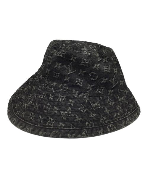 LOUIS VUITTON（ルイ ヴィトン）LOUIS VUITTON (ルイ ヴィトン) デニムバケットハット　ブラック ブラック サイズ:Lの古着・服飾アイテム