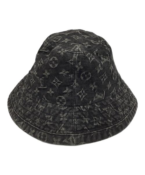 LOUIS VUITTON（ルイ ヴィトン）LOUIS VUITTON (ルイ ヴィトン) デニムバケットハット　ブラック ブラック サイズ:Lの古着・服飾アイテム