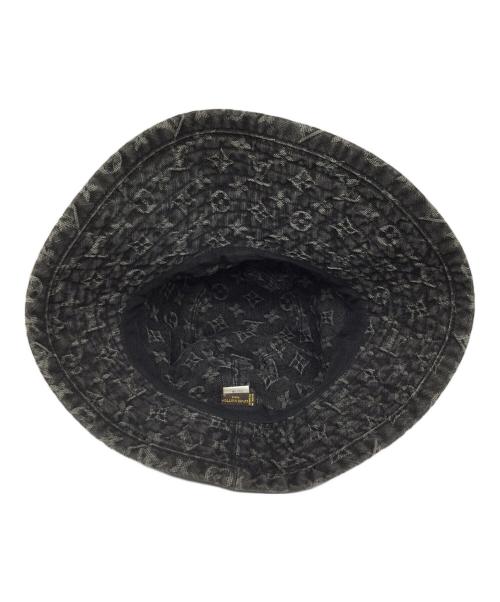 LOUIS VUITTON（ルイ ヴィトン）LOUIS VUITTON (ルイ ヴィトン) デニムバケットハット　ブラック ブラック サイズ:Lの古着・服飾アイテム