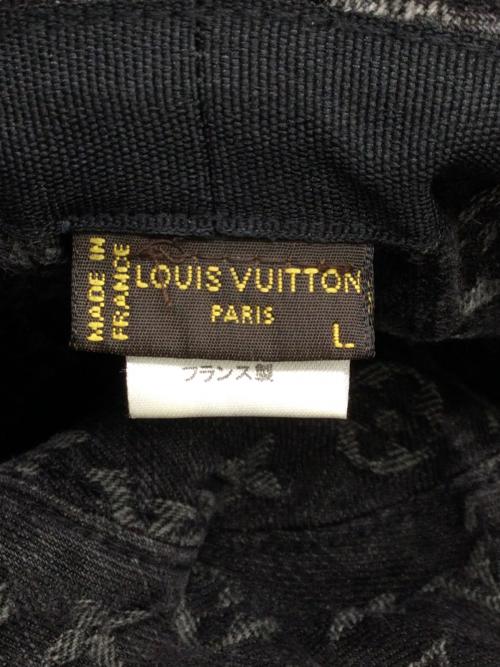 LOUIS VUITTON（ルイ ヴィトン）LOUIS VUITTON (ルイ ヴィトン) デニムバケットハット　ブラック ブラック サイズ:Lの古着・服飾アイテム