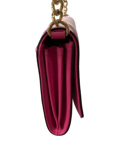 MICHAEL KORS（マイケル・コース）MICHAEL KORS (マイケルコース) ショルダーウォレット ピンク ピンクの古着・服飾アイテム