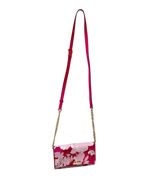 MICHAEL KORS（マイケル・コース）MICHAEL KORS (マイケルコース) ショルダーウォレット ピンク ピンクの古着・服飾アイテム
