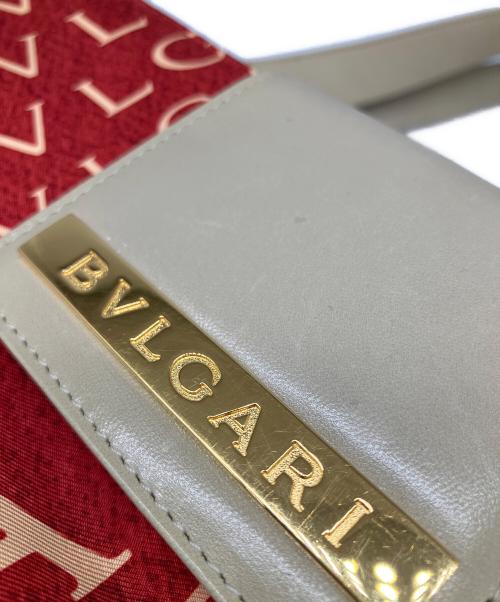 BVLGARI（ブルガリ）BVLGARI (ブルガリ) ロゴマニア ハンドバッグ レッドの古着・服飾アイテム
