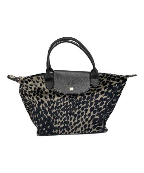 LONGCHAMP（ロンシャン）LONGCHAMP (ロンシャン) ル・プリアージュ ブラック×グレー ブラック×グレーの古着・服飾アイテム