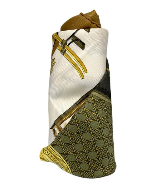 HERMES（エルメス）HERMES (エルメス) カレ90 折り畳み式幌の馬車 ベージュの古着・服飾アイテム