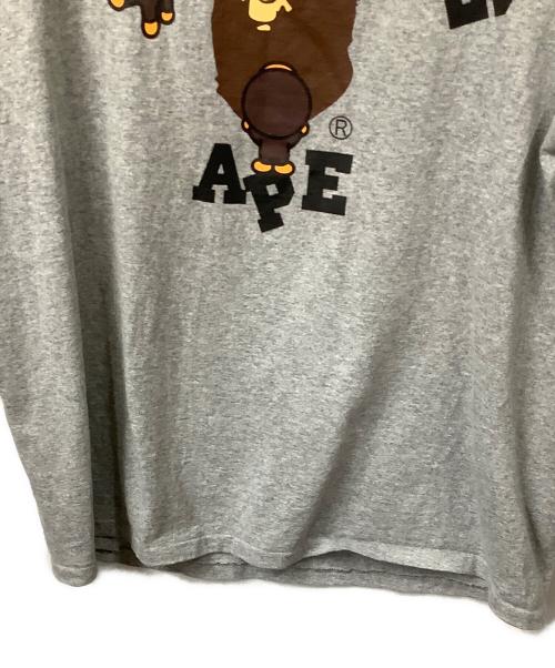 A BATHING APE（アベイシングエイプ）A BATHING APE (アベイシングエイプ) 半袖カットソー グレー グレー サイズ:Mの古着・服飾アイテム