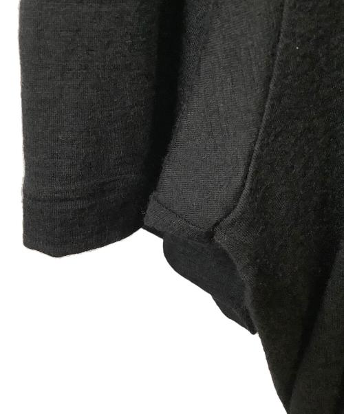 BATONER（バトナ―）BATONER (バトナ―) クルーネックウールTシャツ ブラック サイズ:Mの古着・服飾アイテム