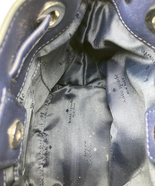 Kate Spade（ケイトスペード）Kate Spade (ケイトスペード) ファー2WAYバッグ ネイビー ネイビーの古着・服飾アイテム