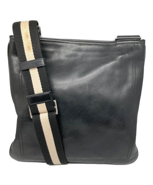 BALLY（バリー）BALLY (バリー) レザーショルダーバッグ ブラック ブラックの古着・服飾アイテム