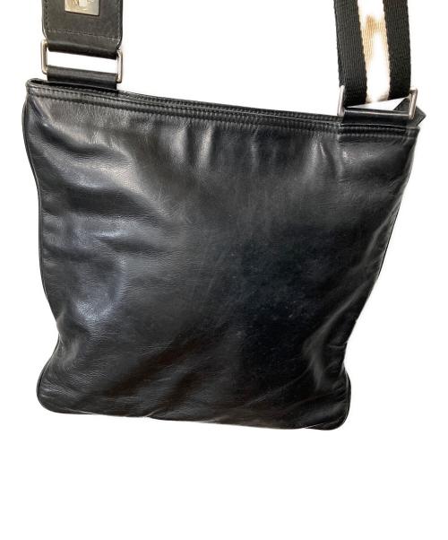 BALLY（バリー）BALLY (バリー) レザーショルダーバッグ ブラック ブラックの古着・服飾アイテム