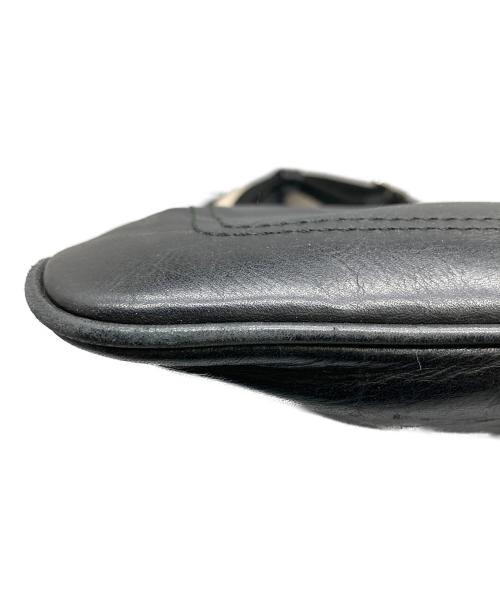 BALLY（バリー）BALLY (バリー) レザーショルダーバッグ ブラック ブラックの古着・服飾アイテム