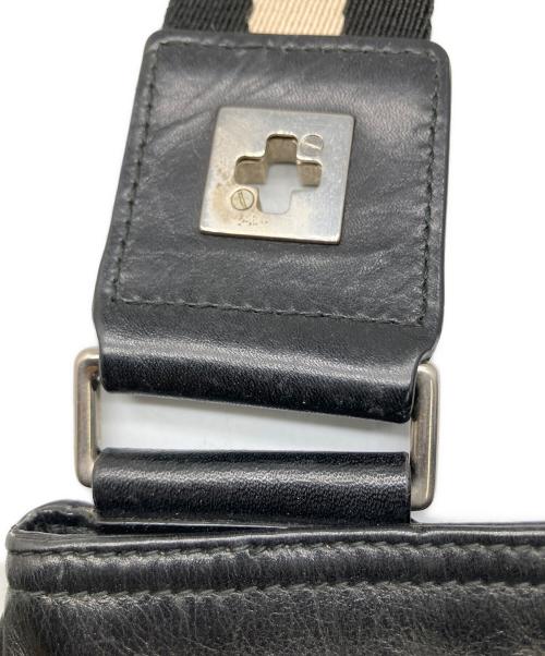 BALLY（バリー）BALLY (バリー) レザーショルダーバッグ ブラック ブラックの古着・服飾アイテム