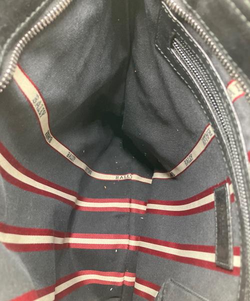 BALLY（バリー）BALLY (バリー) レザーショルダーバッグ ブラック ブラックの古着・服飾アイテム