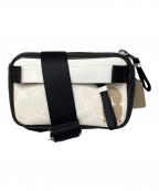 COACHコーチ）の古着「ミニ エッジ ベルト バッグ」｜ブラック×ホワイト