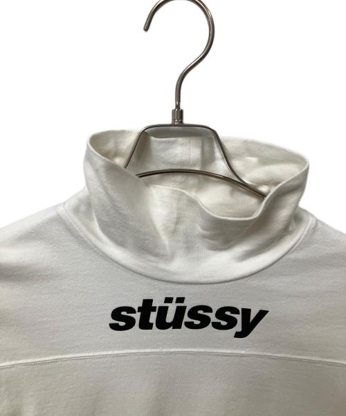 stussy（ステューシー）stussy (ステューシー) ロゴ長袖カットソー ホワイト サイズ:Mの古着・服飾アイテム
