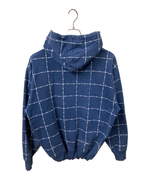 BoTT（ボット）BoTT (ボット) 有刺鉄線柄プルオーバーパーカー ネイビー サイズ:Ｌの古着・服飾アイテム